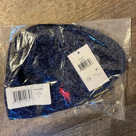 Polo by Ralph Lauren Kids Blue Knit Hat - Picture 5 of 11